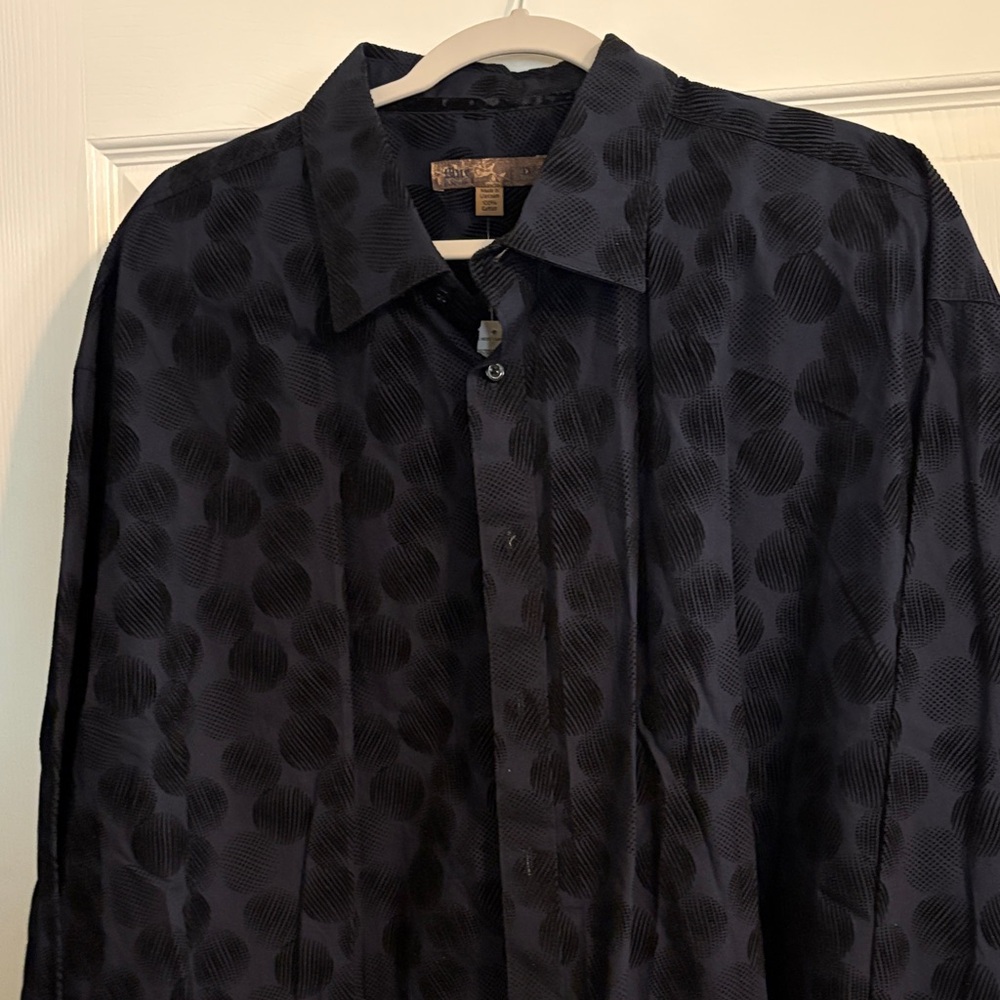 NWT 3XLT Men's Warehouse Fancy Velvet Accent Shirt